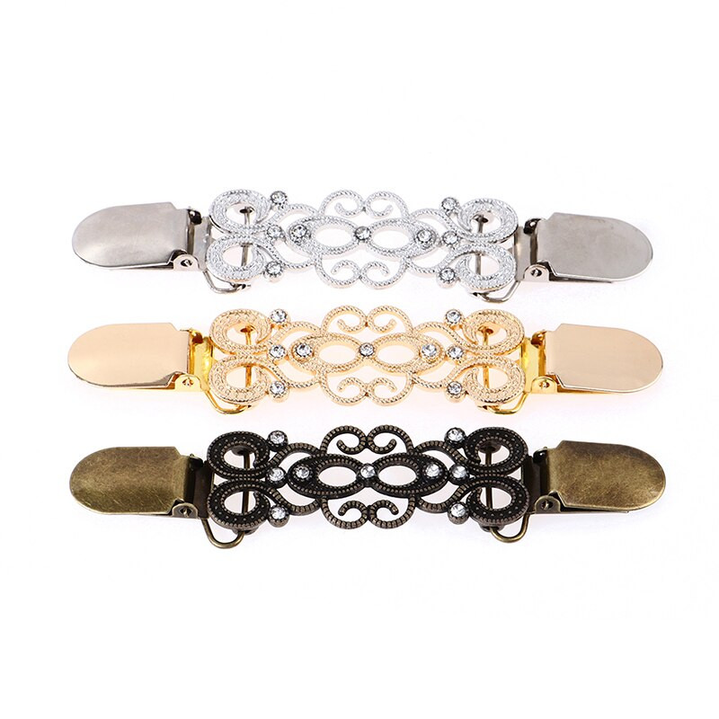 1 τεμ. πουλόβερ με κλιπ ζακέτα με κλιπ πάπιας στο στόμα με εύκαμπτες χάντρες με καρφίτσα με καρφίτσα σάλι γιακά αγκράφες για διακόσμηση ρούχων