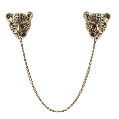 Moteriškos mados vintažinės palaidinės marškiniai megztinis megztinis apykaklės kaklo antgalis vintažinis sagės segtukas su grandinėlės kutų segtukais vestuvėms