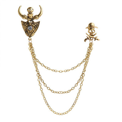 Moteriškos mados vintažinės palaidinės marškiniai megztinis megztinis apykaklės kaklo antgalis vintažinis sagės segtukas su grandinėlės kutų segtukais vestuvėms