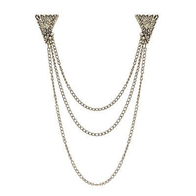 Moteriškos mados vintažinės palaidinės marškiniai megztinis megztinis apykaklės kaklo antgalis vintažinis sagės segtukas su grandinėlės kutų segtukais vestuvėms