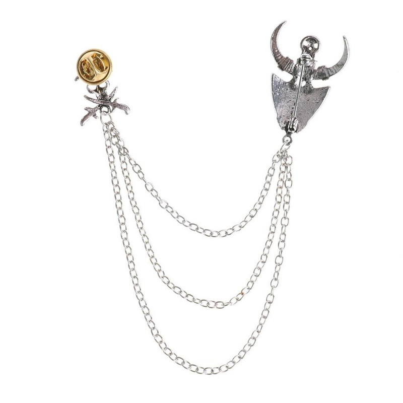 Moteriškos mados vintažinės palaidinės marškiniai megztinis megztinis apykaklės kaklo antgalis vintažinis sagės segtukas su grandinėlės kutų segtukais vestuvėms