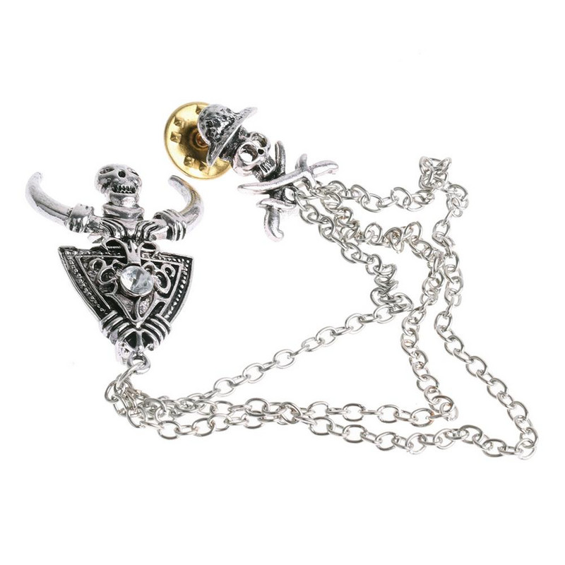 Moteriškos mados vintažinės palaidinės marškiniai megztinis megztinis apykaklės kaklo antgalis vintažinis sagės segtukas su grandinėlės kutų segtukais vestuvėms