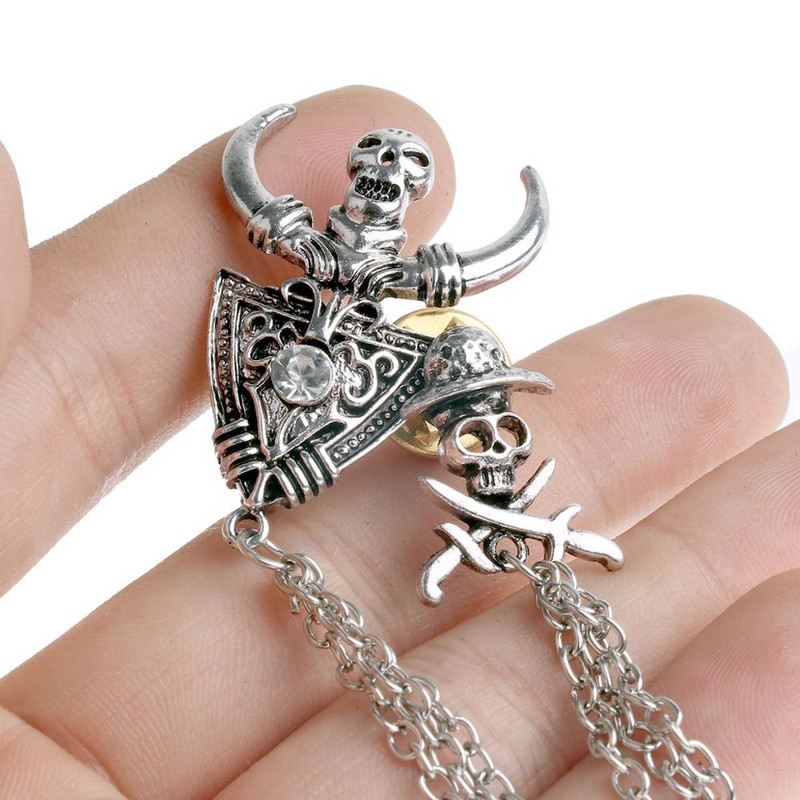 Moteriškos mados vintažinės palaidinės marškiniai megztinis megztinis apykaklės kaklo antgalis vintažinis sagės segtukas su grandinėlės kutų segtukais vestuvėms