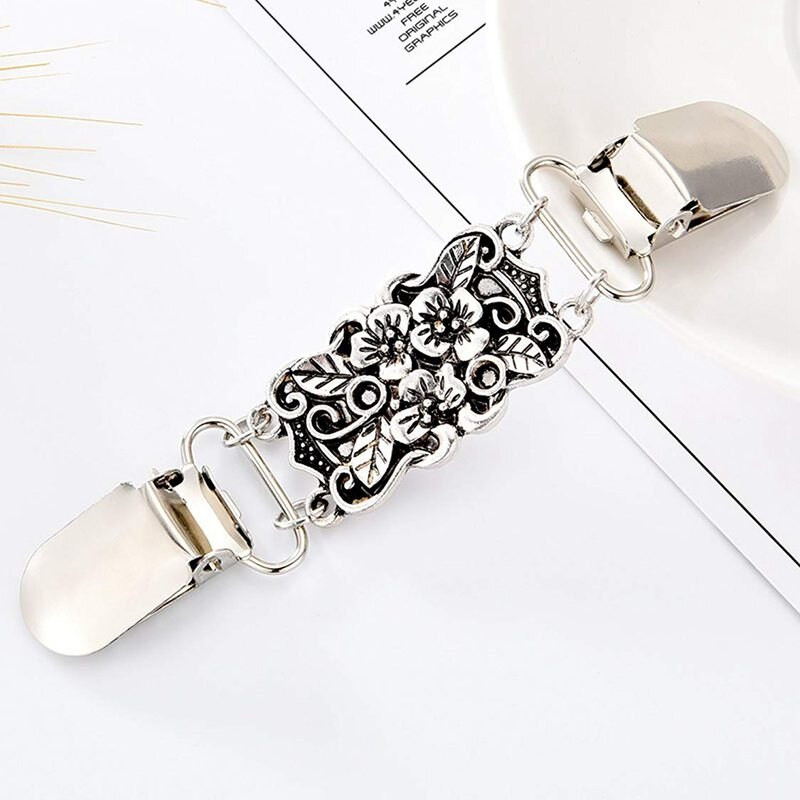 2 ks retro klipov na sveter, košeľu, kardigan, golier, šaty, klip na šál pre ženy a dievčatá, štýl 1