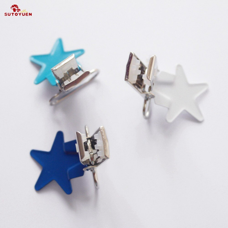 Livrare gratuită 32 buc 1'' 25m fără plumb Star Metal Baby Dummy Suzetă Suzetă Suzetă Suzetă Suzetă Clips Suzeta Clip