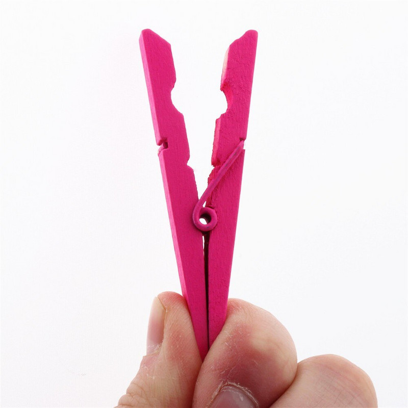 Цветни мини дървени щипки за хартиени дрехи Щипки за занаяти Щипки за хартиени щипки за дрехи за снимки Училищни щипки за офис Парти декорация