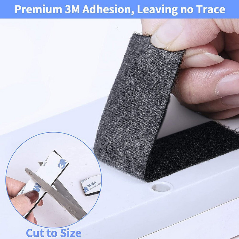 10 párov/sada samolepiacich suchých zipsov, nylonových samolepiek, suchých zipsov s lepidlom 3M, príslušenstvo pre domácich majstrov