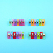 10 ks viacfarebných plastových šijacích sponiek, svorky na látky, patchworkové remeselné spony, prešívacie spony na oblečenie, držiak sponiek na DIY šijacie príslušenstvo