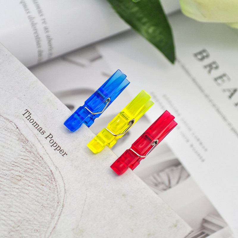 50tk värvilised fotoklambrid pesulõksud pesulõksud paberist käsitöö kaunistusklambrid väikesed plastikklambrid 35mm