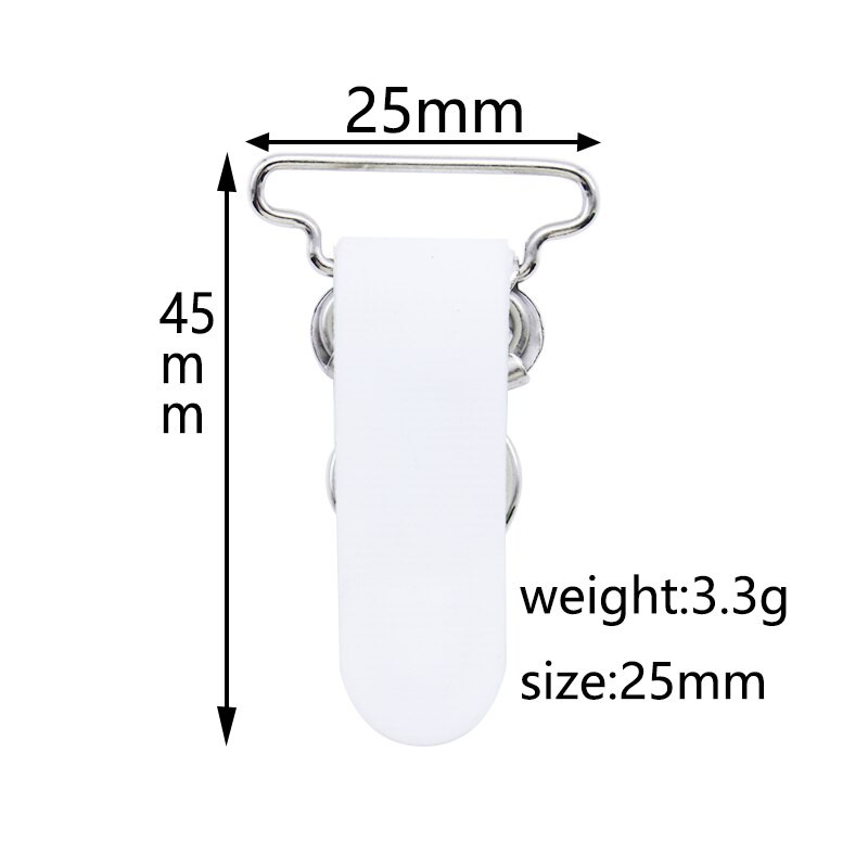 БЕЗПЛАТЕН ТРАНСПОРТ ЩИПКА ЗА ЖАРТИЕР ЩИПКА ЗА ДРЕХИ Аксесоари за дрехи Шивашки консумативи Сребърен метал + бял PP щипка за колан 30 бр./25 мм