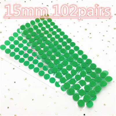 15 mm 102 perechi Bandă de fixare autoadezivă Bandă cu cârlig și buclă Autocolant rotund Alb Negru Monede rotunde Adeziv cu puncte puternice de lipici