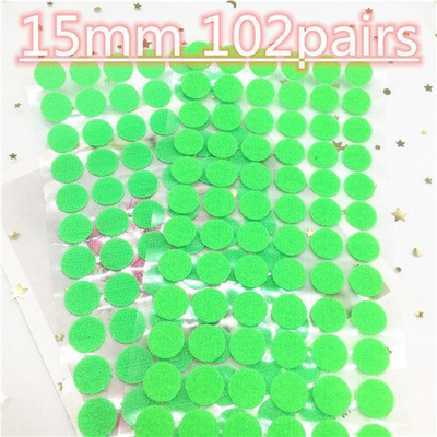 15 mm 102 perechi Bandă de fixare autoadezivă Bandă cu cârlig și buclă Autocolant rotund Alb Negru Monede rotunde Adeziv cu puncte puternice de lipici