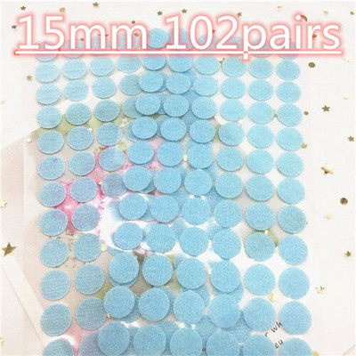 15 mm 102 perechi Bandă de fixare autoadezivă Bandă cu cârlig și buclă Autocolant rotund Alb Negru Monede rotunde Adeziv cu puncte puternice de lipici
