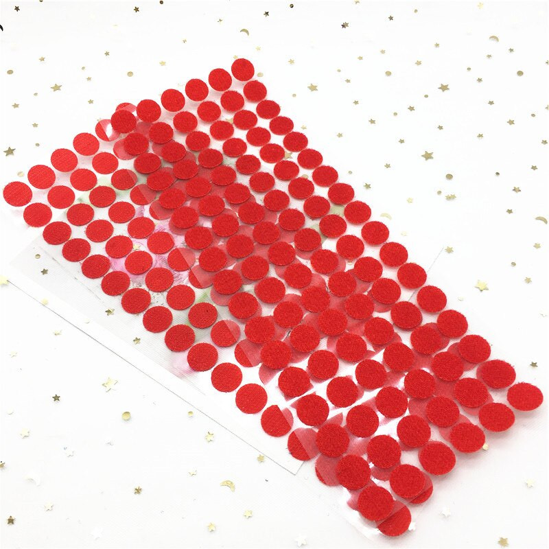 15 mm 102 perechi Bandă de fixare autoadezivă Bandă cu cârlig și buclă Autocolant rotund Alb Negru Monede rotunde Adeziv cu puncte puternice de lipici