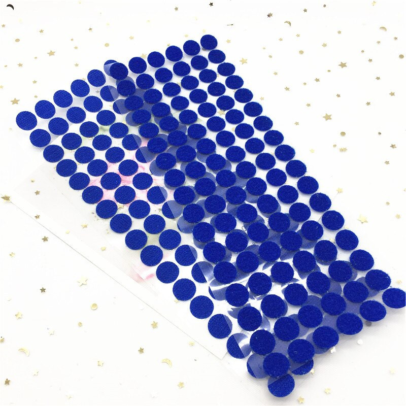 15 mm 102 perechi Bandă de fixare autoadezivă Bandă cu cârlig și buclă Autocolant rotund Alb Negru Monede rotunde Adeziv cu puncte puternice de lipici