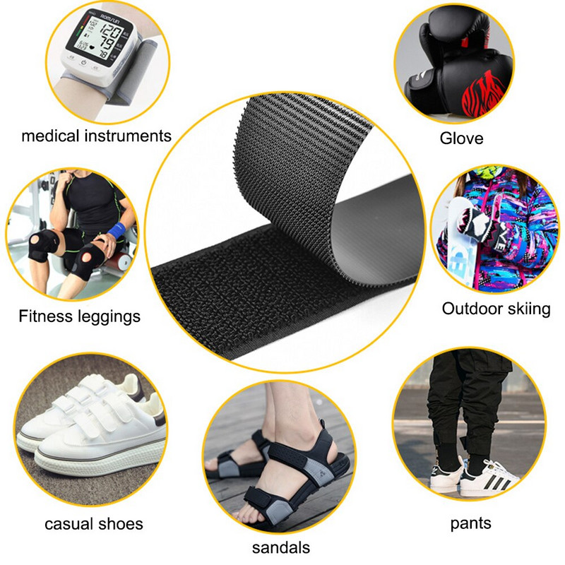 5M/rull Kvaliteetne tugev kleepuv konksu aasa kinnituslindi riba nailonist kleebise konksu aasa liim isetegemise jaoks ilma liimita