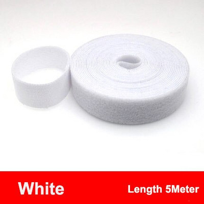 5 metrov/rolka opakovane použiteľná upevňovacia páska, káblové zväzky 15/20 mm suchý zips, obojstranný háčik, rolka, háčiky, popruh, drôty, organizér, popruhy