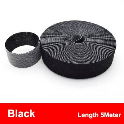 5 metrov/rolka opakovane použiteľná upevňovacia páska, káblové zväzky 15/20 mm suchý zips, obojstranný háčik, rolka, háčiky, popruh, drôty, organizér, popruhy
