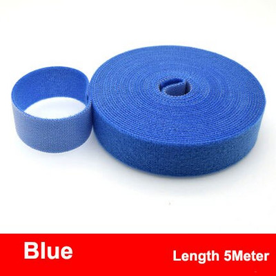 5 metrov/rolka opakovane použiteľná upevňovacia páska, káblové zväzky 15/20 mm suchý zips, obojstranný háčik, rolka, háčiky, popruh, drôty, organizér, popruhy