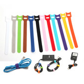 20 komada 15/20 cm višenamjenskog pričvršćivača Kabelske trake Traka Vezice za kabele Višekratne trake s omčama za kuke Žičane vezice Organizator kabela Omotači kabela