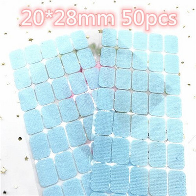 Цветен квадратен кръгъл стикер 10 мм точки 20*28 мм самозалепваща се лента за закопчаване Кука и примка Силно лепило Klitterband