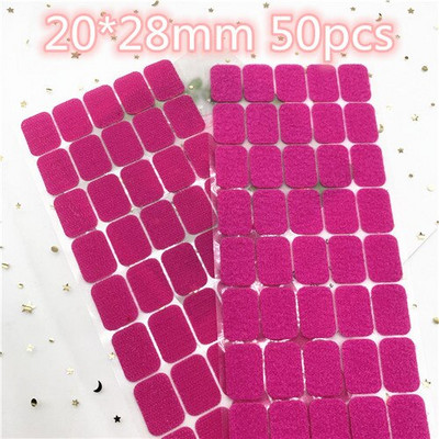 Цветен квадратен кръгъл стикер 10 мм точки 20*28 мм самозалепваща се лента за закопчаване Кука и примка Силно лепило Klitterband