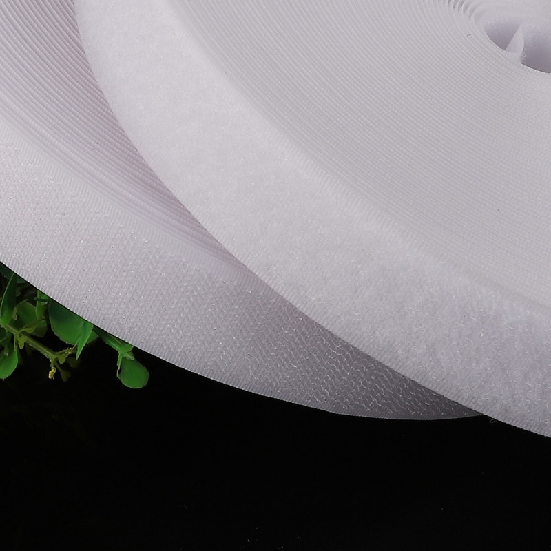 2M 16-40mm, alb, negru, buclă cu cârlig, bandă de fixare adezivă, autocolant din nailon pentru bandă magică neadezivă, aprovizionare cu bricolaj