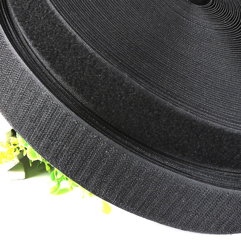 2M 16-40mm, alb, negru, buclă cu cârlig, bandă de fixare adezivă, autocolant din nailon pentru bandă magică neadezivă, aprovizionare cu bricolaj