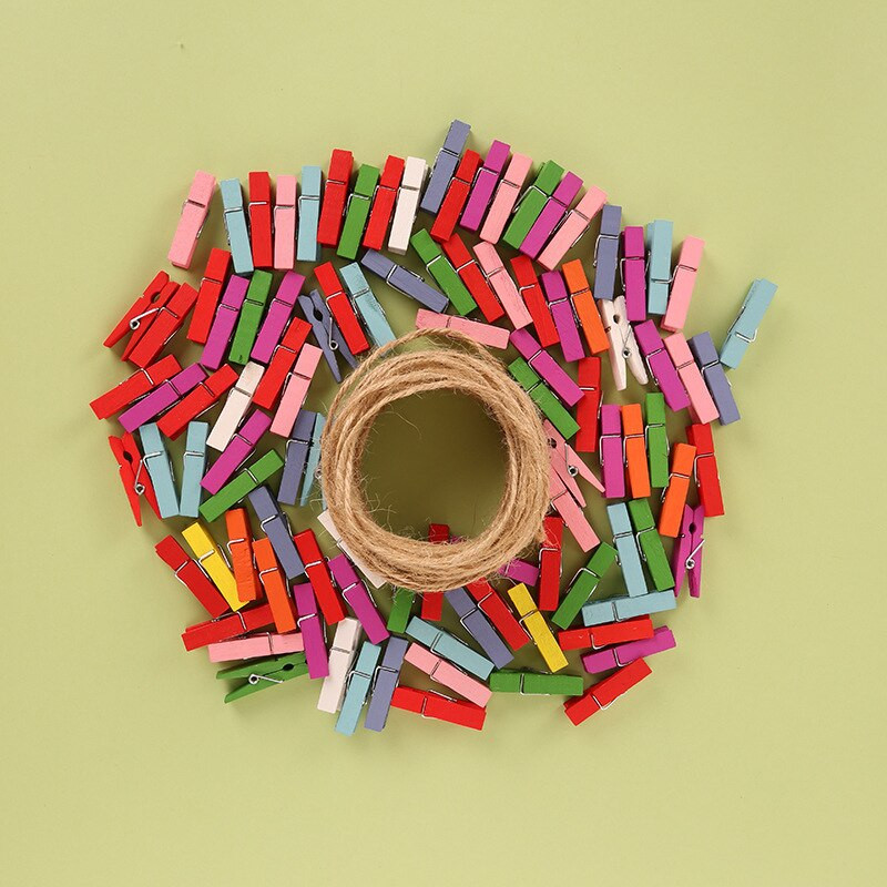 NOI Mini cleme din lemn de dimensiuni mici 35mm cleme colorate cleme foto pentru foi DTY agrafe pentru haine cleme pentru decorațiuni artizanale