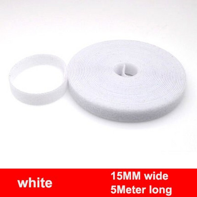 5M DIY opakovane použiteľné nylonové káblové zväzky, navíjacie káblové spony, zväzky, háčik, popruh, stuha, drôtený popruh, tesnenia, kancelárska správa stolových počítačov