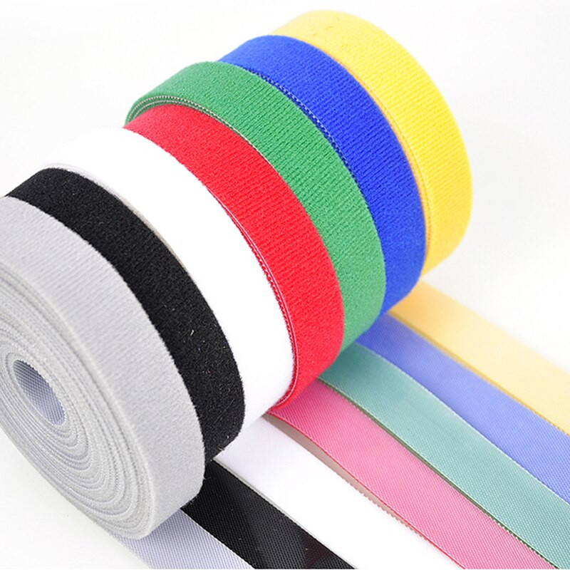 5M DIY opakovane použiteľné nylonové káblové zväzky, navíjacie káblové spony, zväzky, háčik, popruh, stuha, drôtený popruh, tesnenia, kancelárska správa stolových počítačov