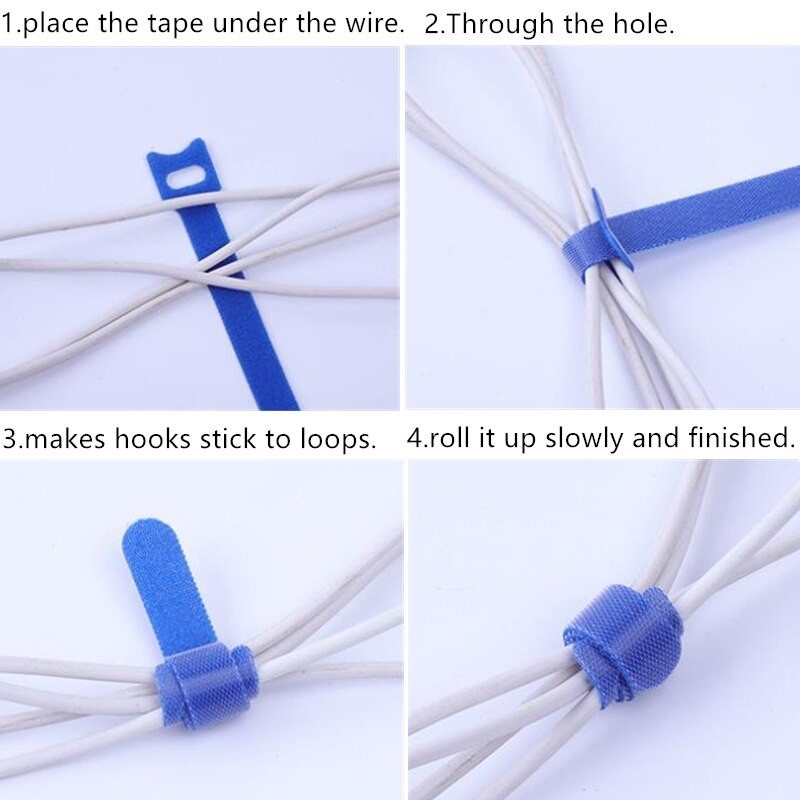 50 tk Vabastatavad korduvkasutatavad sidemed konks- ja silmuskinnitus Kahepoolne teip nailonist kaablisidemed T-tüüpi rihmatraat