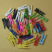 50PCS 25X3MM Νέο Mini Wood Memo Paper Clips for Message Ξύλινα κλιπ για φωτογραφικά κλιπ Clothespin Craft Decoration Clips Παγκάκια