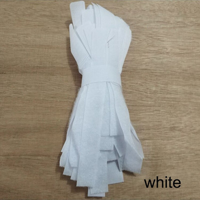 20 bucăți de bandă de fixare adezivă Legături de cablu Elemente de fixare cu cârlig și buclă Stick Cataramă Bundlet de curea Legată spate în spate cu bandă magică