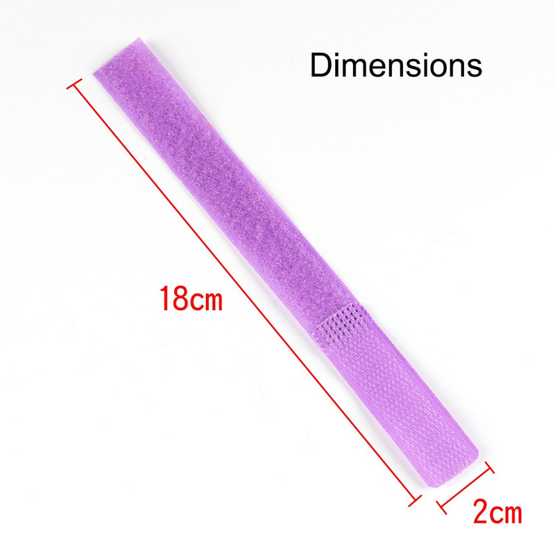 20 bucăți de bandă de fixare adezivă Legături de cablu Elemente de fixare cu cârlig și buclă Stick Cataramă Bundlet de curea Legată spate în spate cu bandă magică