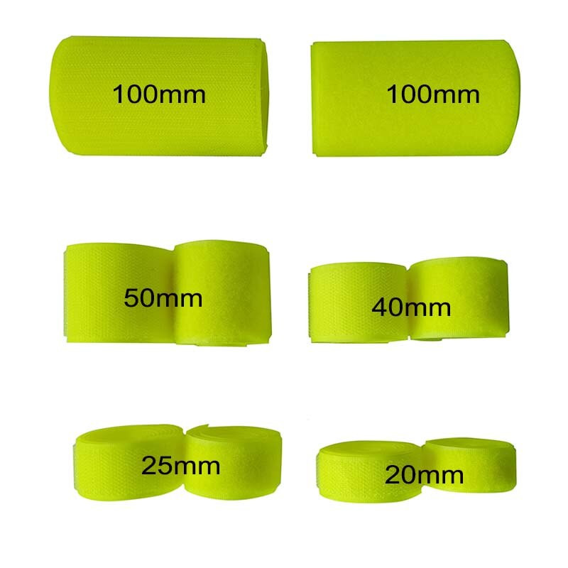 2-10 см ширина Флуоресцентно жълто без лепило лента за закопчаване на кука за шиене на магическа лента за стикер