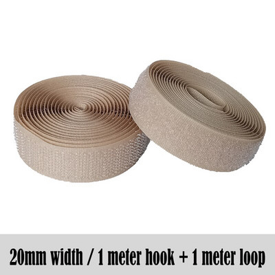 Khaki värvi ilma kleepuva konksu aasa kinnitusteibi õmblemine Aksessuaarid teip kleebised rihmad moerõivad 20/25/40/50/100mm DIY