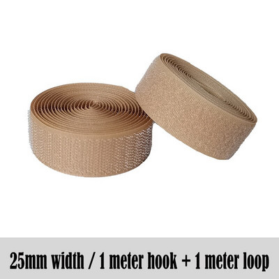 Khaki värvi ilma kleepuva konksu aasa kinnitusteibi õmblemine Aksessuaarid teip kleebised rihmad moerõivad 20/25/40/50/100mm DIY