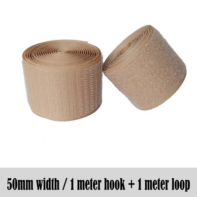 Khaki värvi ilma kleepuva konksu aasa kinnitusteibi õmblemine Aksessuaarid teip kleebised rihmad moerõivad 20/25/40/50/100mm DIY