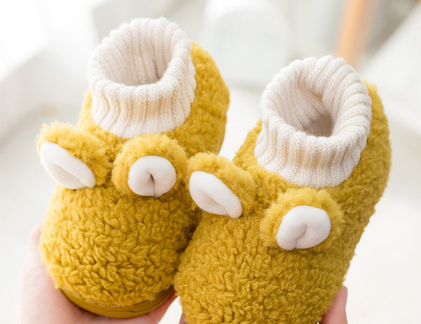 Papuci de puf tip șosetă pentru copii pentru băieți și fete