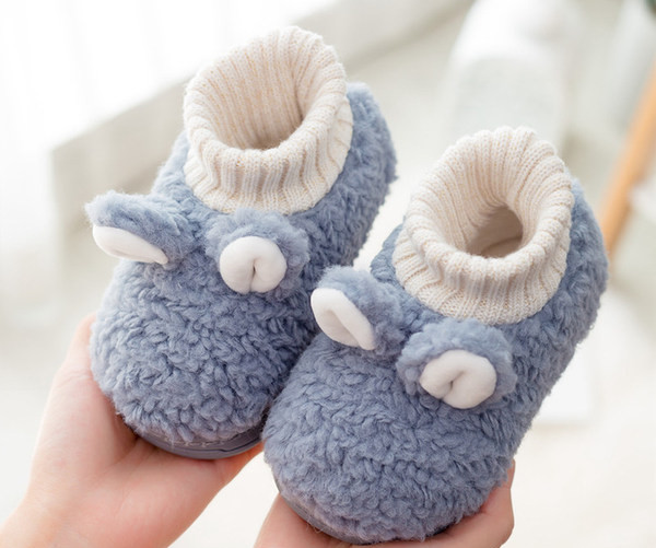 Papuci de puf tip șosetă pentru copii pentru băieți și fete