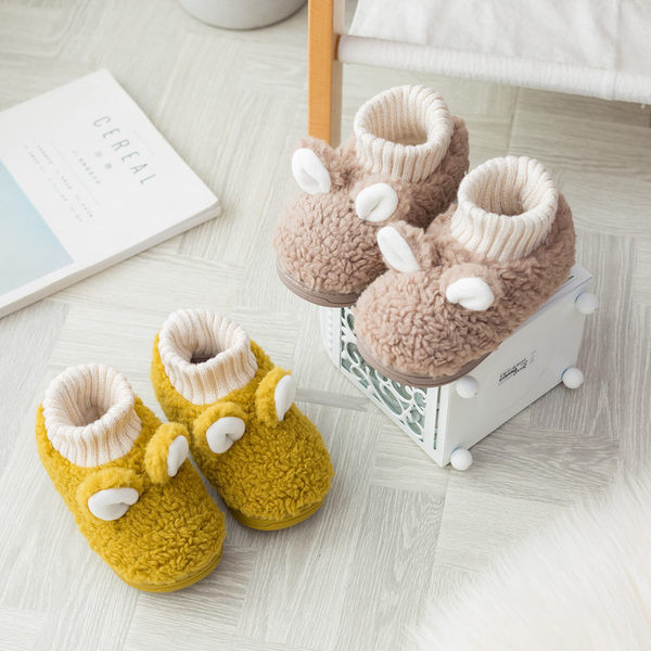 Papuci de puf tip șosetă pentru copii pentru băieți și fete