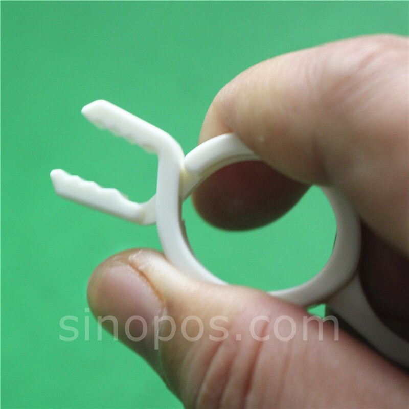 Umeraș pentru afișaj cu clemă pentru eșarfe din plastic, cleme cu buclă de strângere de perete cu grilă de cârlig șapcă covor șosete mănuși eșantion de prosop cârlig inel pentru batistă