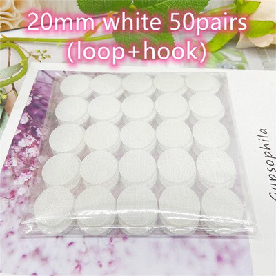 20 mm taškų lipdukų kabliukai ir kilpos dvipusė tvirta lipni juostelė, užsegama mygtuku, siuvimo įrankiai, reikmenys 50/100 porų