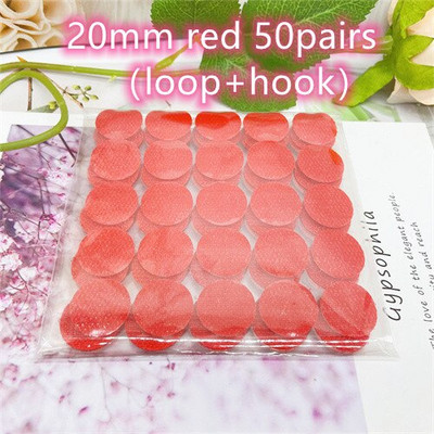 20 mm taškų lipdukų kabliukai ir kilpos dvipusė tvirta lipni juostelė, užsegama mygtuku, siuvimo įrankiai, reikmenys 50/100 porų