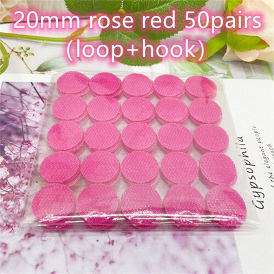 20 mm taškų lipdukų kabliukai ir kilpos dvipusė tvirta lipni juostelė, užsegama mygtuku, siuvimo įrankiai, reikmenys 50/100 porų