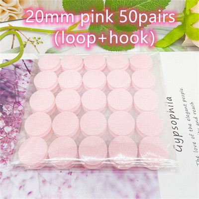 20 mm taškų lipdukų kabliukai ir kilpos dvipusė tvirta lipni juostelė, užsegama mygtuku, siuvimo įrankiai, reikmenys 50/100 porų