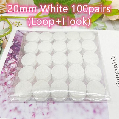 20 mm taškų lipdukų kabliukai ir kilpos dvipusė tvirta lipni juostelė, užsegama mygtuku, siuvimo įrankiai, reikmenys 50/100 porų