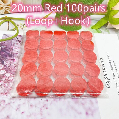 20 mm taškų lipdukų kabliukai ir kilpos dvipusė tvirta lipni juostelė, užsegama mygtuku, siuvimo įrankiai, reikmenys 50/100 porų