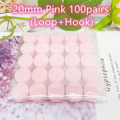 20 mm taškų lipdukų kabliukai ir kilpos dvipusė tvirta lipni juostelė, užsegama mygtuku, siuvimo įrankiai, reikmenys 50/100 porų